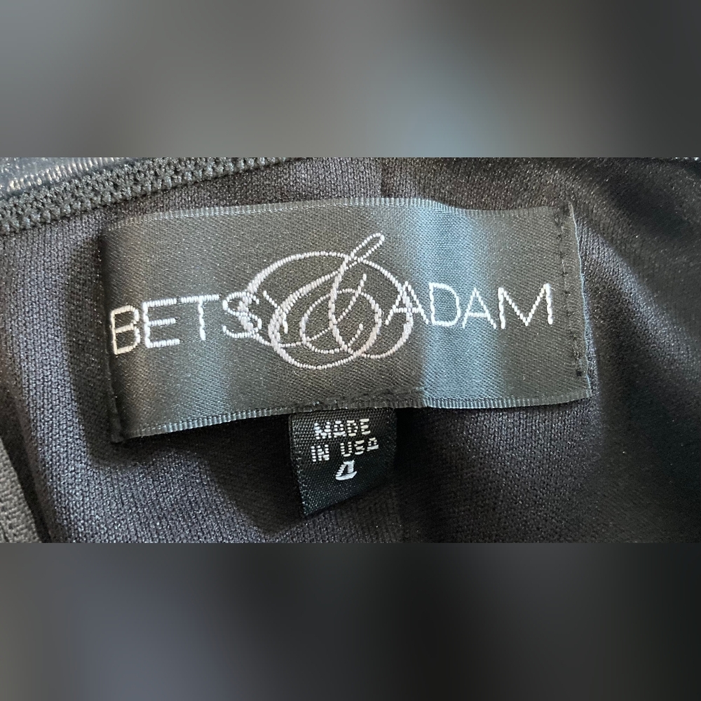Betsy & Adam Strapless Silver Dress - Picture 2 of 3